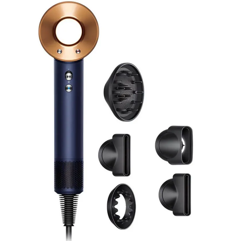 Фен Dyson Supersonic HD08, синий/медный (Prussian Blue/Copper)